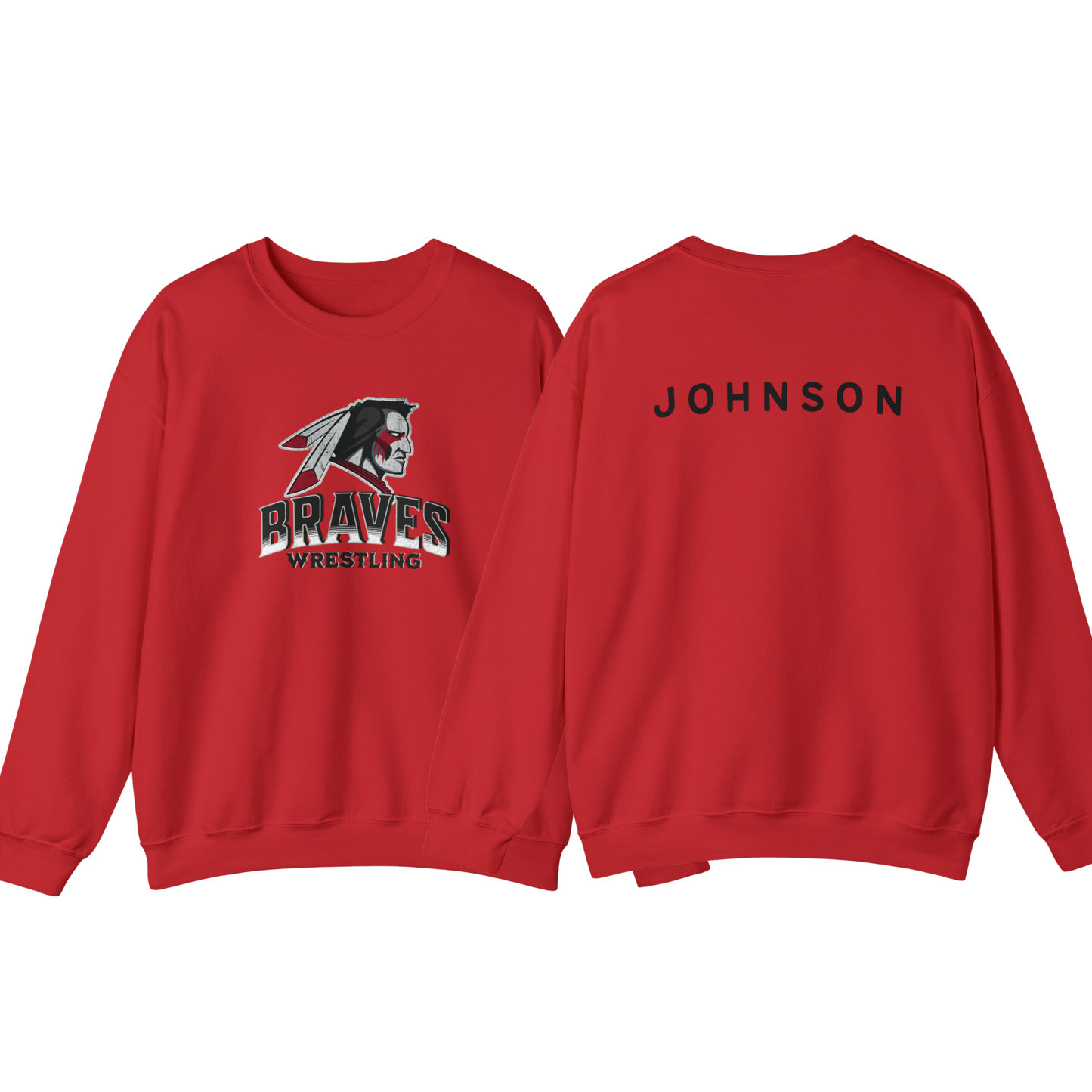 Sweatshirt - Braves Wrestling- ADD CUSTOM NAME 2023/2024