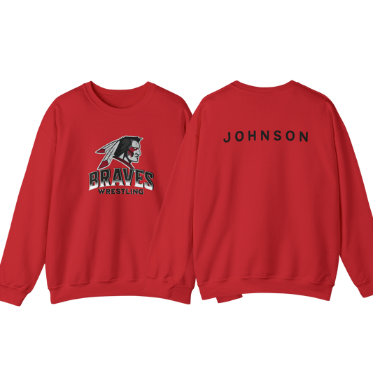 Sweatshirt - Braves Wrestling- ADD CUSTOM NAME 2023/2024