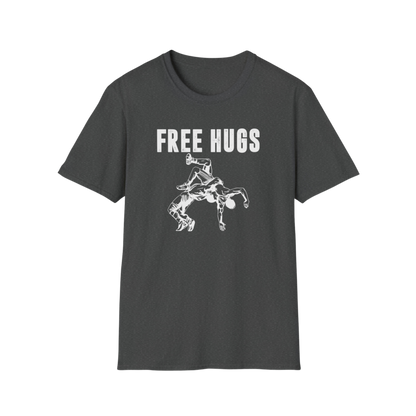 Free Hugs Short Sleeve Tee - Funny Wrestling Shirt