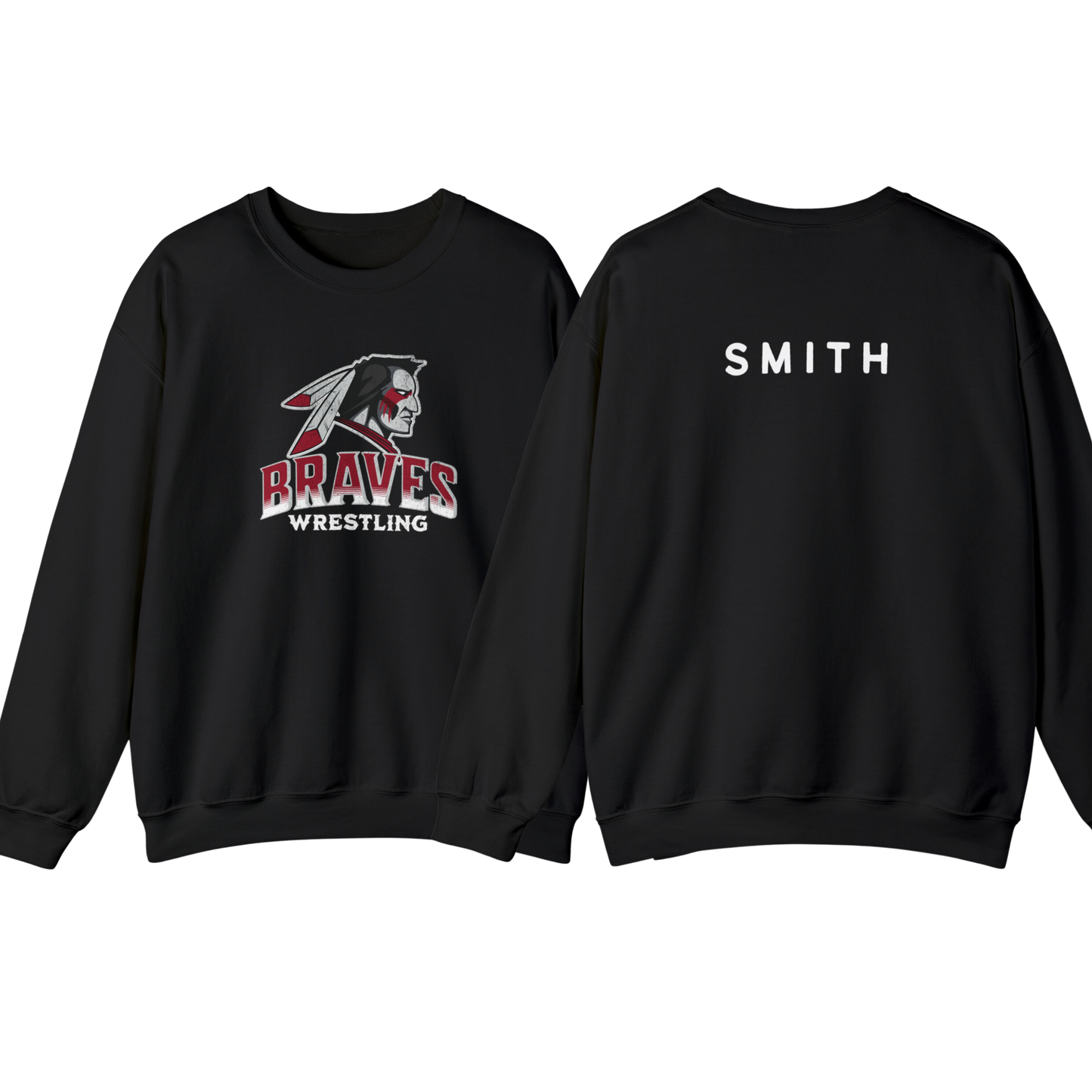 Sweatshirt - Braves Wrestling- ADD CUSTOM NAME 2023/2024