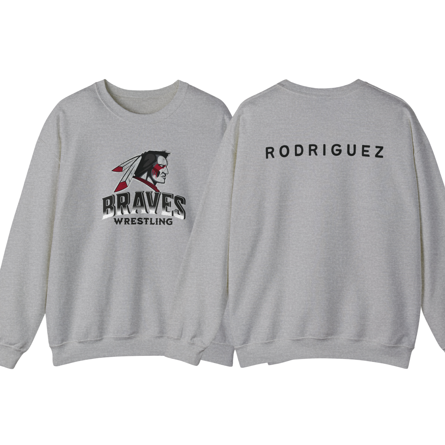 Sweatshirt - Braves Wrestling- ADD CUSTOM NAME 2023/2024