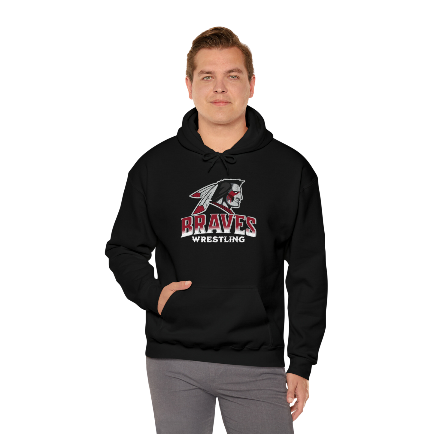 Pullover Hoodie - Braves Wrestling - 2023/2024