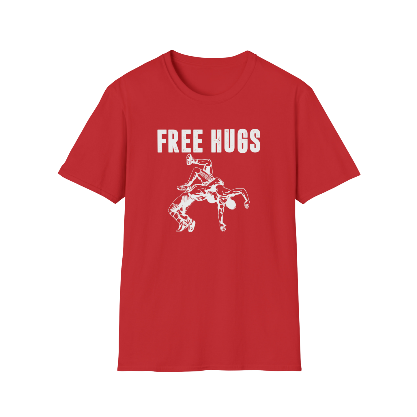 Free Hugs Short Sleeve Tee - Funny Wrestling Shirt