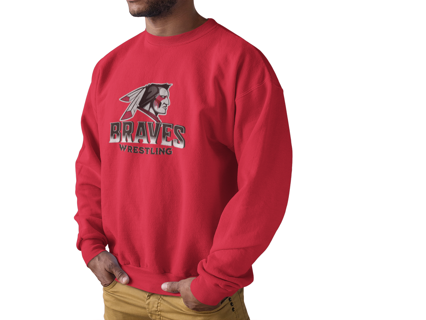 Sweatshirt - Braves Wrestling- ADD CUSTOM NAME 2023/2024