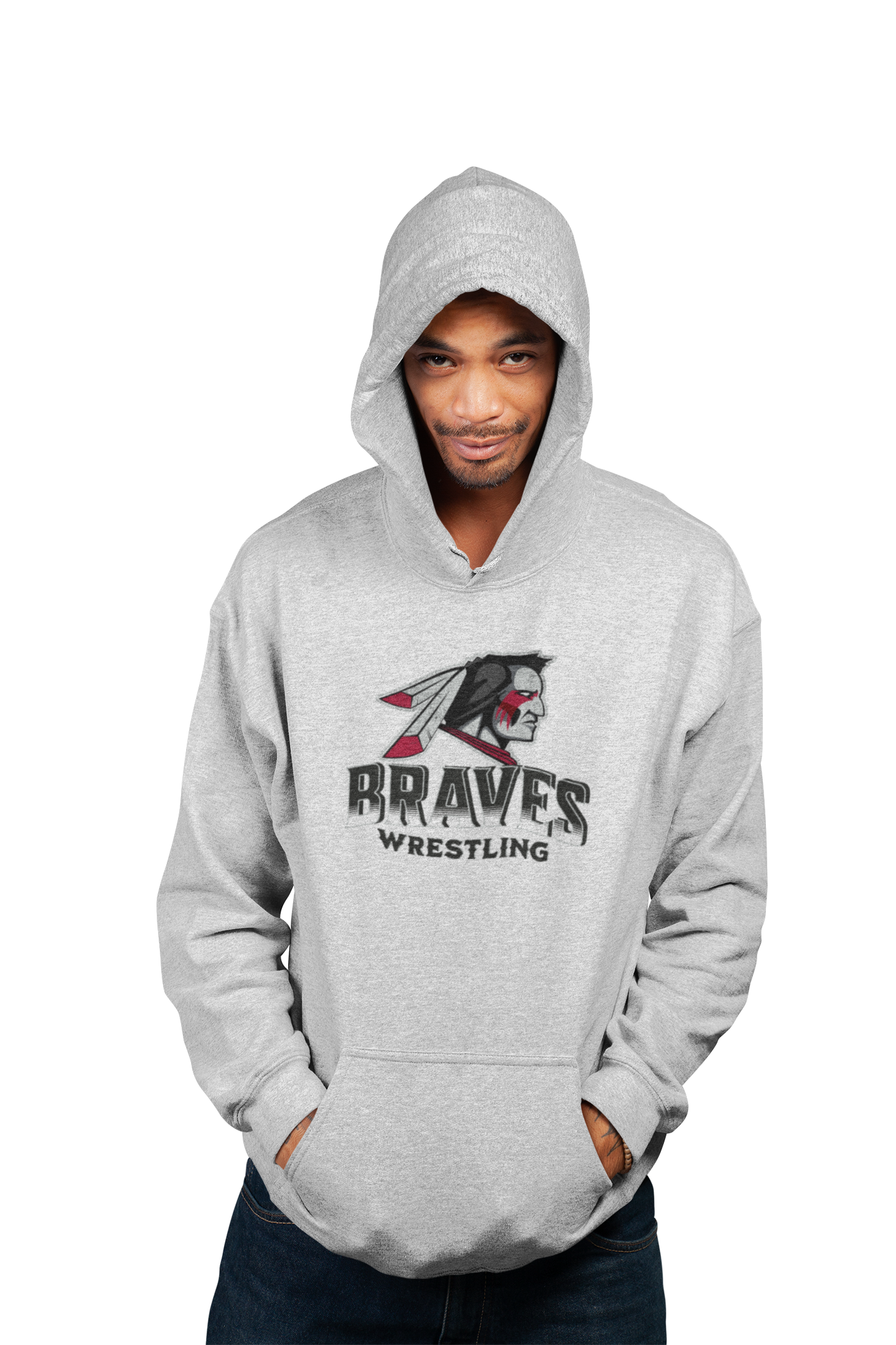 Pullover Hoodie - Braves Wrestling - ADD CUSTOM NAME - 2023/2024