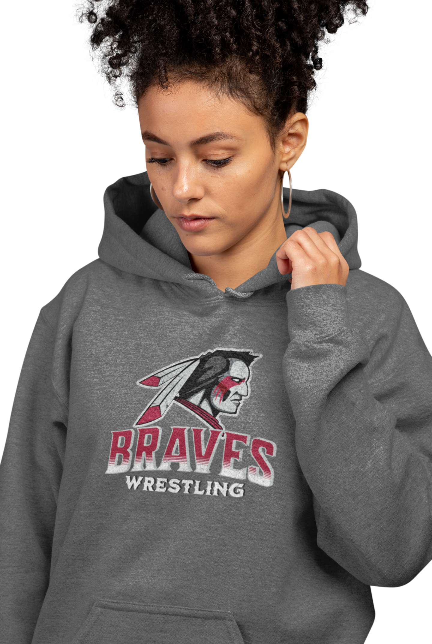 Pullover Hoodie - Braves Wrestling - 2023/2024