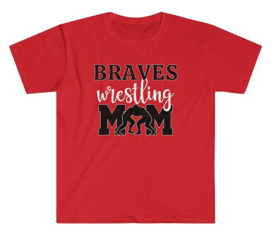 Wrestling Mom T-Shirt - Braves Wrestling