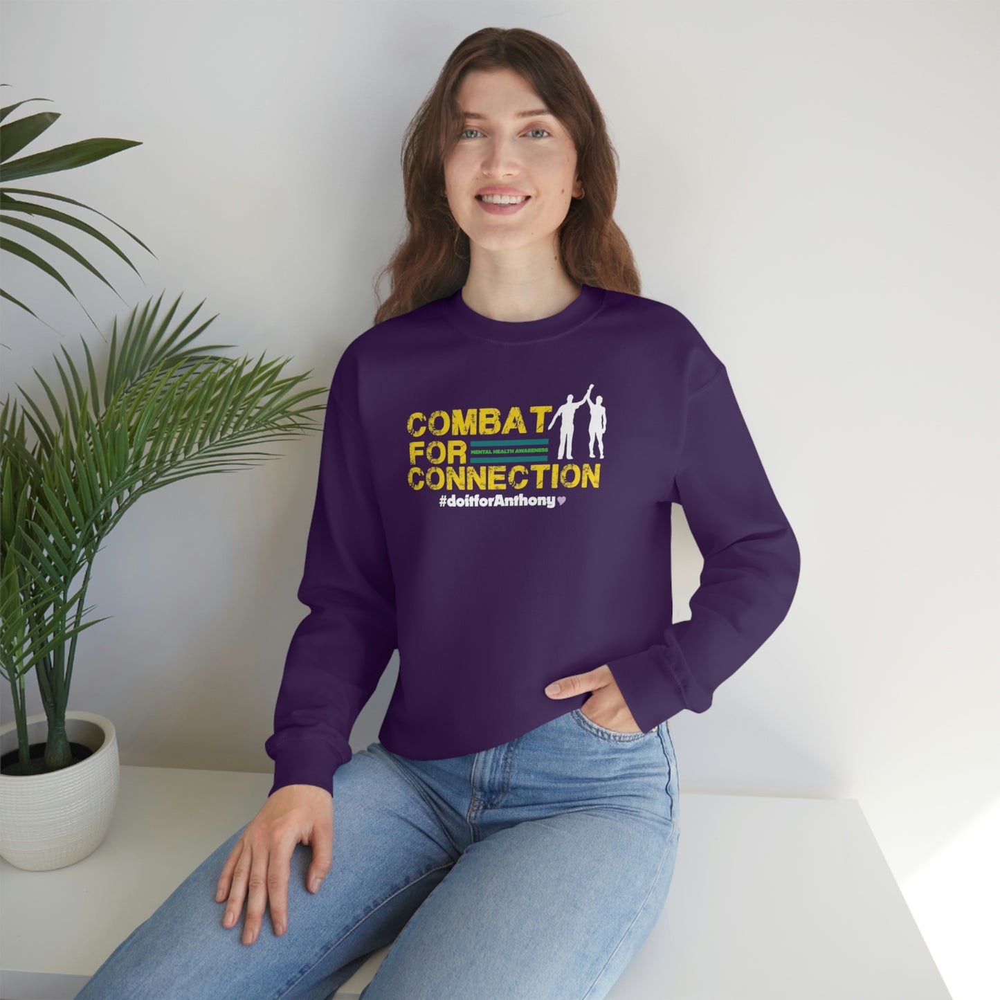 Pullover Sweatshirt Crew Neck - Combat For Connection