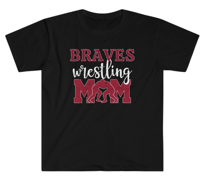 Wrestling Mom T-Shirt - Braves Wrestling