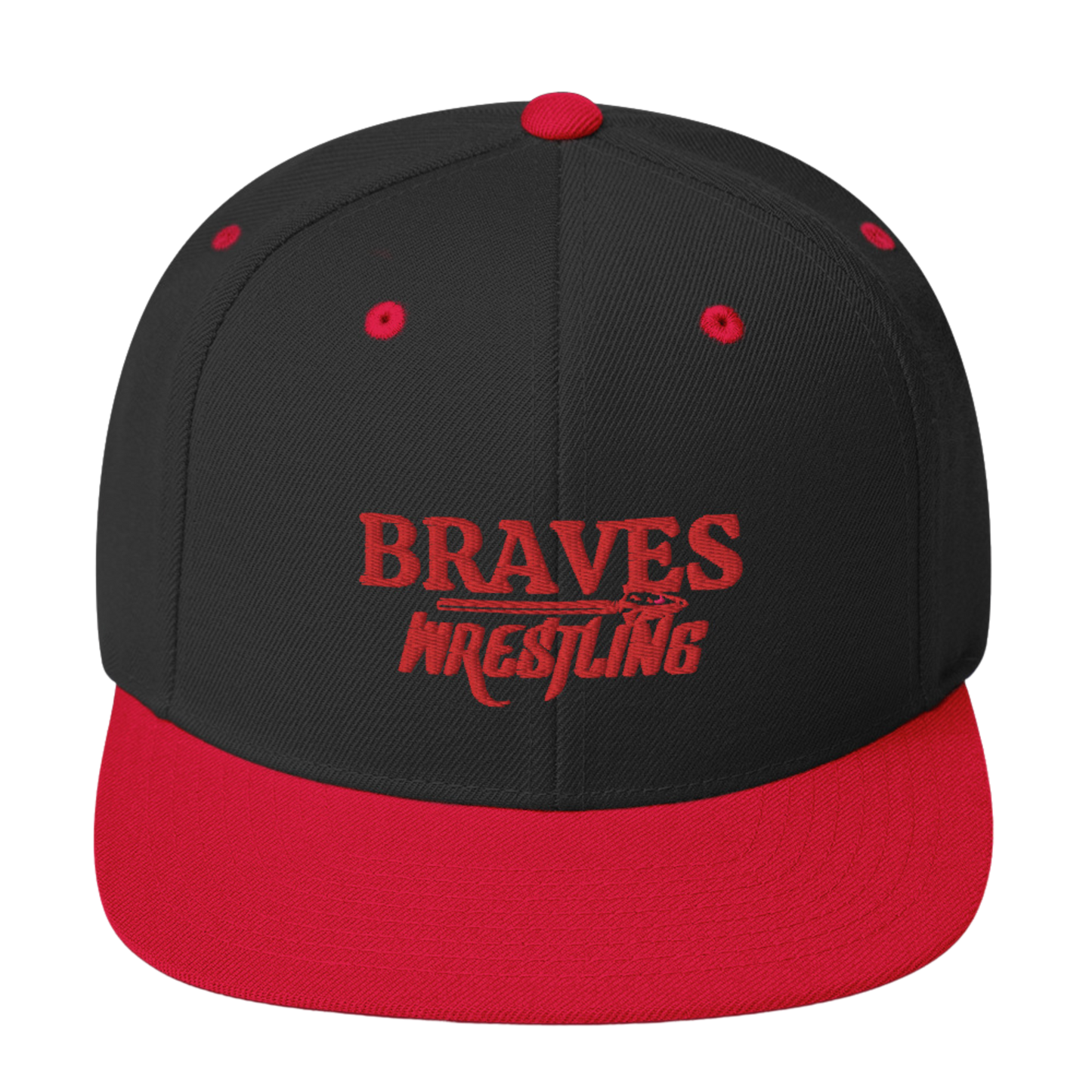 Snapback Flat Bill Hat - Braves Wrestling