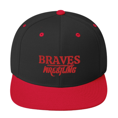 Snapback Flat Bill Hat - Braves Wrestling