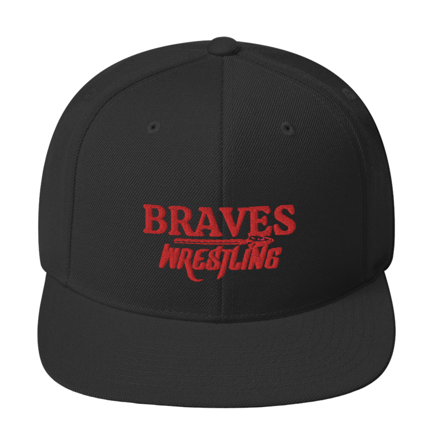 Snapback Flat Bill Hat - Braves Wrestling